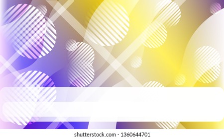 Abstract Shiny Waves, Lines, Circle, Space for Text. For Your Design Ad, Banner, Cover Page. Vector Illustration with Color Gradient