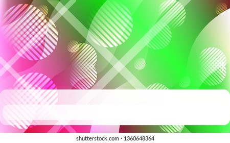 Abstract Shiny Waves, Lines, Circle, Space for Text. For Your Design Ad, Banner, Cover Page. Vector Illustration with Color Gradient