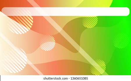 Abstract Shiny Waves, Lines, Circle, Space for Text. For Your Design Ad, Banner, Cover Page. Vector Illustration with Color Gradient