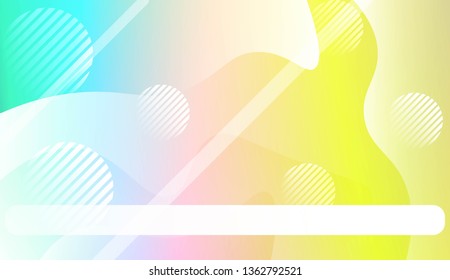 Abstract Shiny Waves, Lines, Circle, Space for Text. For Elegant Pattern Cover Book. Vector Illustration with Color Gradient