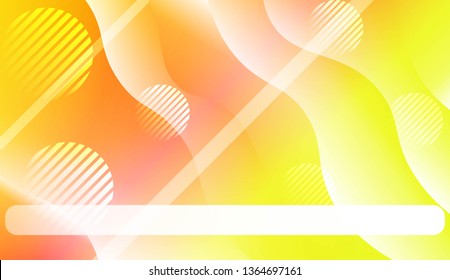 Abstract Shiny Waves, Lines, Circle, Space for Text. For Elegant Pattern Cover Book. Vector Illustration with Color Gradient