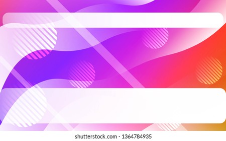 Abstract Shiny Waves, Lines, Circle, Space for Text. For Elegant Pattern Cover Book. Vector Illustration with Color Gradient