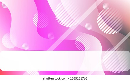 Abstract Shiny Waves, Lines, Circle, Space for Text. For Elegant Pattern Cover Book. Vector Illustration with Color Gradient