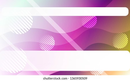 Abstract Shiny Waves, Lines, Circle, Space for Text. For Elegant Pattern Cover Book. Vector Illustration with Color Gradient