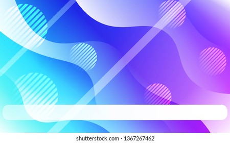 Abstract Shiny Waves, Lines, Circle, Space for Text. For Elegant Pattern Cover Book. Vector Illustration with Color Gradient