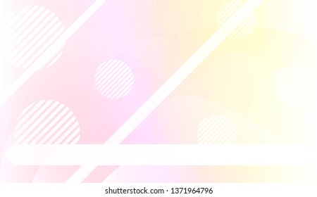 Abstract Shiny Waves, Lines, Circle, Space for Text. For Your Design Ad, Banner, Cover Page. Vector Illustration with Color Gradient
