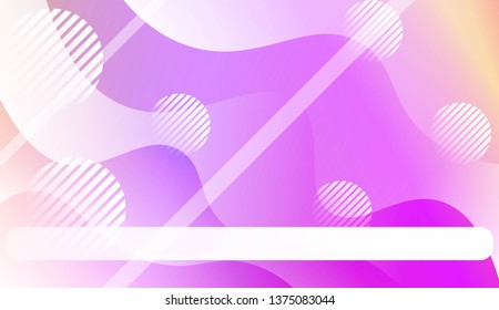 Abstract Shiny Waves, Lines, Circle, Space for Text. For Elegant Pattern Cover Book. Vector Illustration with Color Gradient