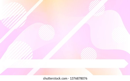 Abstract Shiny Waves, Lines, Circle, Space for Text. For Your Design Ad, Banner, Cover Page. Vector Illustration with Color Gradient