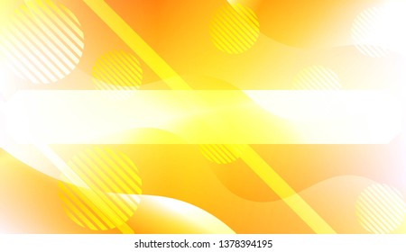 Abstract Shiny Waves, Lines, Circle, Space for Text. For Your Design Ad, Banner, Cover Page. Vector Illustration with Color Gradient