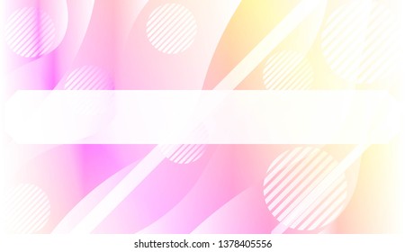 Abstract Shiny Waves, Lines, Circle, Space for Text. For Your Design Ad, Banner, Cover Page. Vector Illustration with Color Gradient