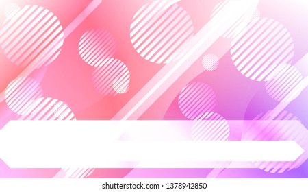 Abstract Shiny Waves, Lines, Circle, Space for Text. For Your Design Ad, Banner, Cover Page. Vector Illustration with Color Gradient