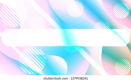 Abstract Shiny Waves, Lines, Circle, Space for Text. For Your Design Ad, Banner, Cover Page. Vector Illustration with Color Gradient