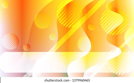 Abstract Shiny Waves, Lines, Circle, Space for Text. For Your Design Ad, Banner, Cover Page. Vector Illustration with Color Gradient