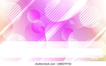 Abstract Shiny Waves, Lines, Circle, Space for Text. For Your Design Ad, Banner, Cover Page. Vector Illustration with Color Gradient
