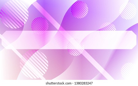 Abstract Shiny Waves, Lines, Circle, Space for Text. For Your Design Ad, Banner, Cover Page. Vector Illustration with Color Gradient