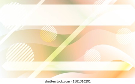 Abstract Shiny Waves, Lines, Circle, Space for Text. For Your Design Ad, Banner, Cover Page. Vector Illustration with Color Gradient