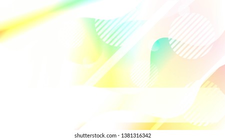Abstract Shiny Waves, Lines, Circle, Space for Text. For Your Design Ad, Banner, Cover Page. Vector Illustration with Color Gradient