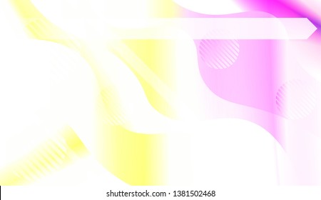 Abstract Shiny Waves, Lines, Circle, Space for Text. For Your Design Ad, Banner, Cover Page. Vector Illustration with Color Gradient
