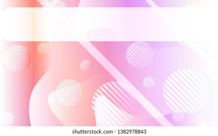 Abstract Shiny Waves, Lines, Circle, Space for Text. For Your Design Ad, Banner, Cover Page. Vector Illustration with Color Gradient