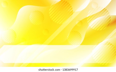 Abstract Shiny Waves, Lines, Circle, Space for Text. For Your Design Ad, Banner, Cover Page. Vector Illustration with Color Gradient