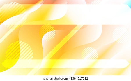 Abstract Shiny Waves, Lines, Circle, Space for Text. For Your Design Ad, Banner, Cover Page. Vector Illustration with Color Gradient