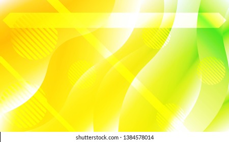 Abstract Shiny Waves, Lines, Circle, Space for Text. For Your Design Ad, Banner, Cover Page. Vector Illustration with Color Gradient