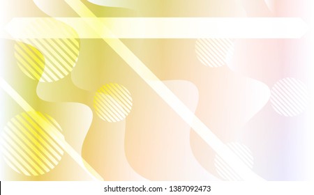 Abstract Shiny Waves, Lines, Circle, Space for Text. For Your Design Ad, Banner, Cover Page. Vector Illustration with Color Gradient