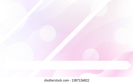 Abstract Shiny Waves, Lines, Circle, Space for Text. For Your Design Ad, Banner, Cover Page. Vector Illustration with Color Gradient