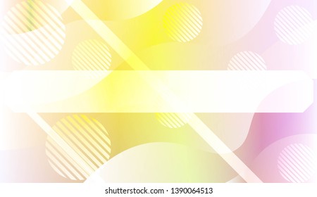 Abstract Shiny Waves, Lines, Circle, Space for Text. For Your Design Ad, Banner, Cover Page. Vector Illustration with Color Gradient