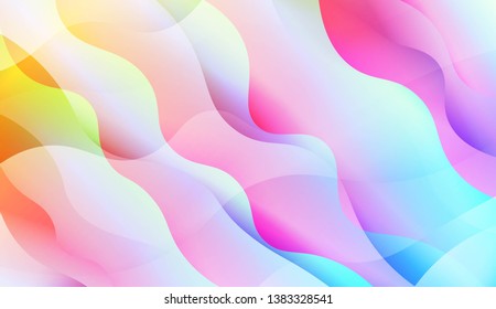 Abstract Shiny Waves, Lines. For Elegant Pattern Cover Book. Vector Illustration with Color Gradient