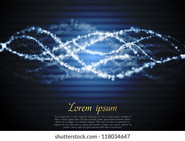 Abstract shiny waves. Vector background eps 10