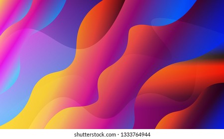 Abstract Shiny Waves. For Your Design Wallpapers Presentation. Vector Illustration with Color Gradient