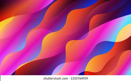 Abstract Shiny Waves. For Your Design Wallpapers Presentation. Vector Illustration with Color Gradient