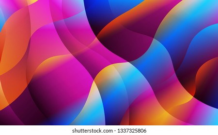 Abstract Shiny Waves. For Your Design Wallpapers Presentation. Vector Illustration with Color Gradient
