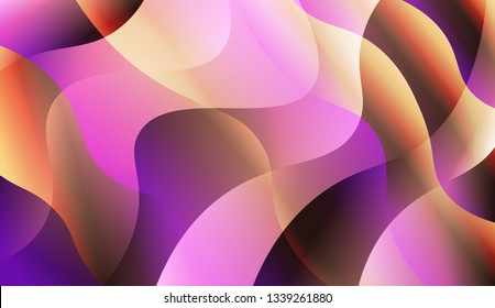 Abstract Shiny Waves. For Your Design Wallpapers Presentation. Vector Illustration with Color Gradient