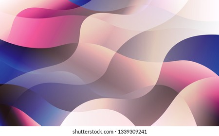 Abstract Shiny Waves. For Your Design Wallpapers Presentation. Vector Illustration with Color Gradient