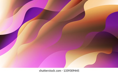 Abstract Shiny Waves. For Your Design Wallpapers Presentation. Vector Illustration with Color Gradient