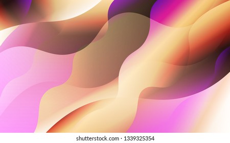 Abstract Shiny Waves. For Your Design Wallpapers Presentation. Vector Illustration with Color Gradient