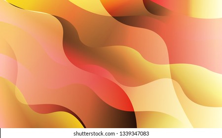 Abstract Shiny Waves. For Your Design Wallpapers Presentation. Vector Illustration with Color Gradient