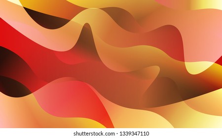 Abstract Shiny Waves. For Your Design Wallpapers Presentation. Vector Illustration with Color Gradient