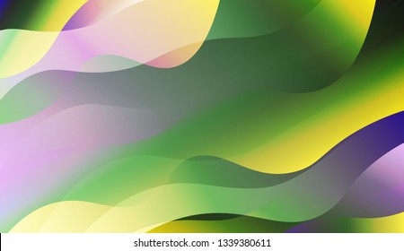 Abstract Shiny Waves. For Your Design Wallpapers Presentation. Vector Illustration with Color Gradient