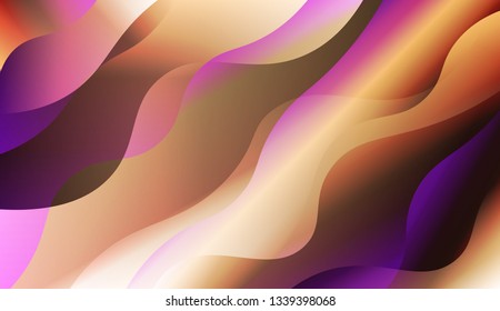 Abstract Shiny Waves. For Your Design Wallpapers Presentation. Vector Illustration with Color Gradient