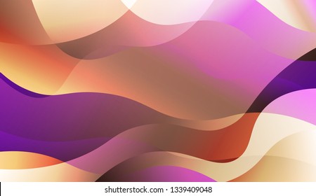 Abstract Shiny Waves. For Your Design Wallpapers Presentation. Vector Illustration with Color Gradient