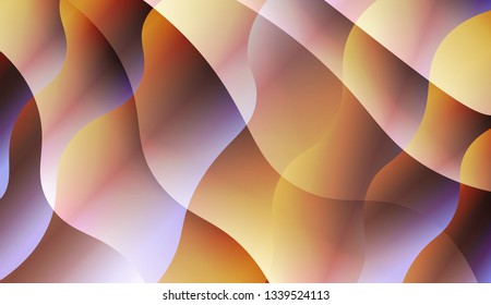 Abstract Shiny Waves. For Your Design Wallpapers Presentation. Vector Illustration with Color Gradient