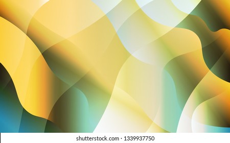 Abstract Shiny Waves. For Your Design Wallpapers Presentation. Vector Illustration with Color Gradient