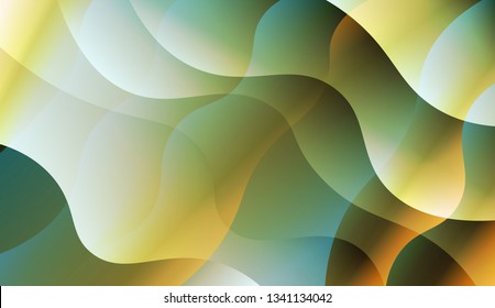 Abstract Shiny Waves. For Your Design Wallpapers Presentation. Vector Illustration with Color Gradient