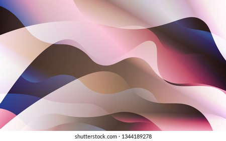 Abstract Shiny Waves. For Your Design Wallpapers Presentation. Vector Illustration with Color Gradient
