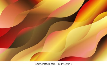 Abstract Shiny Waves. For Your Design Wallpapers Presentation. Vector Illustration with Color Gradient