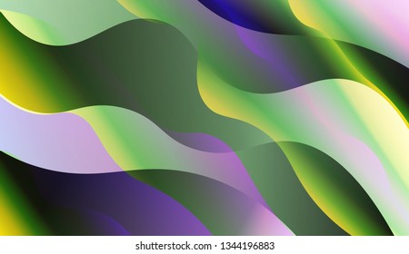 Abstract Shiny Waves. For Your Design Wallpapers Presentation. Vector Illustration with Color Gradient