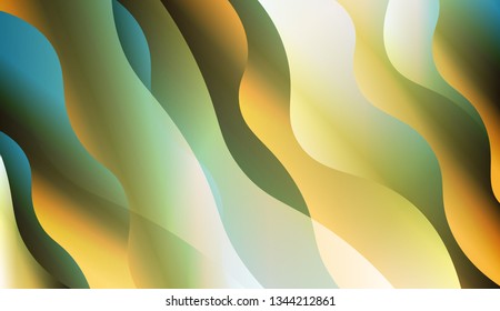 Abstract Shiny Waves. For Your Design Wallpapers Presentation. Vector Illustration with Color Gradient